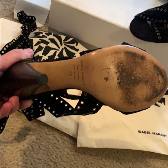 Isabel Marant Black Wrap Up Heels - Picture 3 of 9